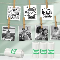 57*25MM Thermal Paper Label Sticker Adhesive Rolls Paper For Mini Printer Instant Print Kids Camera Printing Paper Replacement