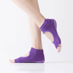 Women Five Toe Backless Pilates Socks Non-Slip Fitness Workout Yoga Socks Ladies Breathable Sports Ballet Dance Slippers for Gym