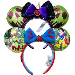 2025 Disney Princess Seris Mickey Mouse Headband Disneyland Minnie Ears PU Leather Headwear Children Girl Toys Decoration
