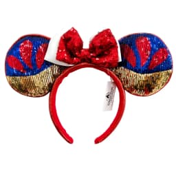 2025 Disney Princess Seris Mickey Mouse Headband Disneyland Minnie Ears PU Leather Headwear Children Girl Toys Decoration