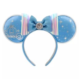 2025 Disney Princess Seris Mickey Mouse Headband Disneyland Minnie Ears PU Leather Headwear Children Girl Toys Decoration