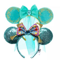 2025 Disney Princess Seris Mickey Mouse Headband Disneyland Minnie Ears PU Leather Headwear Children Girl Toys Decoration