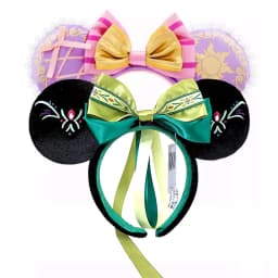 2025 Disney Princess Seris Mickey Mouse Headband Disneyland Minnie Ears PU Leather Headwear Children Girl Toys Decoration