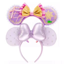 2025 Disney Princess Seris Mickey Mouse Headband Disneyland Minnie Ears PU Leather Headwear Children Girl Toys Decoration