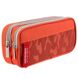 Double zipper camouflage canvas pencil case Boys pencil bag School stationery bag Student pen case School supplies storage bags