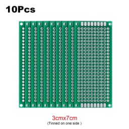 2Pcs PCB Prototype Board Circuit Universal Stripboard Prototyping Single Side 2x8 3x7 4x6 5x7 6x8 7x9 8x12 9x10 Soldering