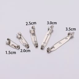 50pcs/lot 15 20 25 35 40 mm Brooch Clip Base Pins Safety Pins Brooch Settings Blank Base For DIY Jewelry Making Supplies