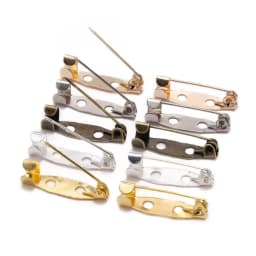 50pcs/lot 15 20 25 35 40 mm Brooch Clip Base Pins Safety Pins Brooch Settings Blank Base For DIY Jewelry Making Supplies