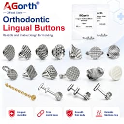 10Pcs Dental Orthodontic Lingual Buttons Metal Bondable Direct Eyelets Traction Hook Dentistry Accessories Materials
