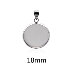 10pcs/lot stainless steel blank Cabochon Base Setting Charms Pendant fit 6 8 10 12 14 16 18 20 25 30mm jewelry making supplies