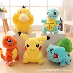 20cm Pokemon Stuffed Plush Toys Kawaii Pikachu Raichu Jenny Turtle Anime Doll Birthday Christmas Gift