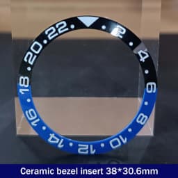 Sloping 38mm*30.6mm Ceramic Bezel GMT and Diving Watch Insert For 40mm Mens Watch Replace Watch Face Watch Bezel Inserts