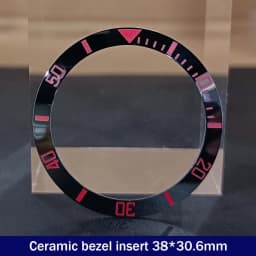 Sloping 38mm*30.6mm Ceramic Bezel GMT and Diving Watch Insert For 40mm Mens Watch Replace Watch Face Watch Bezel Inserts