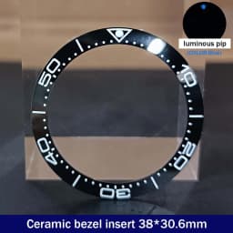 Sloping 38mm*30.6mm Ceramic Bezel GMT and Diving Watch Insert For 40mm Mens Watch Replace Watch Face Watch Bezel Inserts