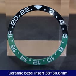 Sloping 38mm*30.6mm Ceramic Bezel GMT and Diving Watch Insert For 40mm Mens Watch Replace Watch Face Watch Bezel Inserts