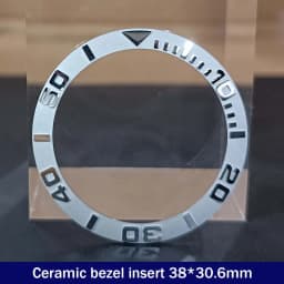 Sloping 38mm*30.6mm Ceramic Bezel GMT and Diving Watch Insert For 40mm Mens Watch Replace Watch Face Watch Bezel Inserts