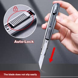 Deli Utility Knife 9mm Pocket Knife Box Cutter Retractable Blade for Office Home School Stationery Supplies Paper Craft Knives
