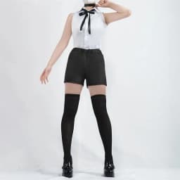 Anime Chainsaw Man Reze Cosplay Chainsaw Woman Cosplay Costume Bomb Shirt Outfits Tie Short Neck Reze Wig Halloween Clothing