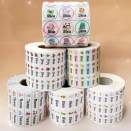 Waterproof Tag Self-adhesive Baby Name Sticker Custom Personalized Kindergarten Hebrew Label For Children School Stationery