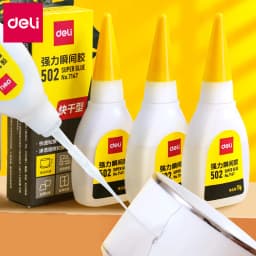 Deli 502 Super Glue Quick-drying Cyanoacrylate Instant Leather Rubber Wood Metal Strong Bond Liquid Adhesive Tool