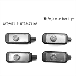 4 Pcs 4 Ring LED Projection Door Light for Audi A3 A4 A5 Q3 Q2 Q5 A6 A7 S3 S4 S5 S6 S7 8YG 947 415 8YG947415 8YG947416A