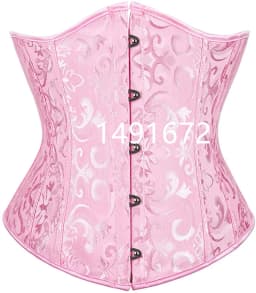 Sapubonva Black Corset Underbust Top Plus Size Satin Waist Cincher Sexy Gothic Workout Corsets Lingerie Korsett Women White Red