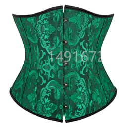 Sapubonva Black Corset Underbust Top Plus Size Satin Waist Cincher Sexy Gothic Workout Corsets Lingerie Korsett Women White Red