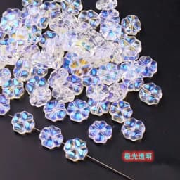 20pcs/lot 10mm Czech Lampwork Crystal Flower Spacer Beads Clover Loose Beads For DIY Necklace Jewelry Making Supply Accessories