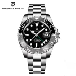 PAGANI DESIGN PD-1662 Luxury GMT Men Mechanical Wristwatch Sapphire Glass Stainless Steel 100M Waterproof Automatic Watches