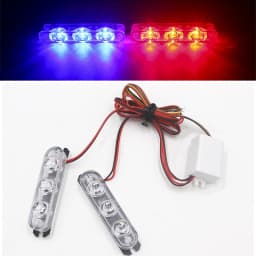2Pcs LED Lights Car Strobe Signal Lights Strobe Safety Signal Lamp Assembly 12V Car Motorcycles Flasher Auto Accessories