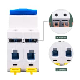 TOMZN 1P 2P DC MCB 6KA 500V Mini Circuit Breaker 3A 6A 10A 16A 20A 25A 32A 40A 50A 63A Y Connection