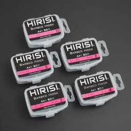 Hirisi Carp Fishing Hooks 50pcs PTFE Coating High Carbon Steel Barbed Hooks In Box 8011