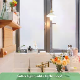 Matte Frosted Window Film Privacy Sun Blocking Self Adhesive Window Covering Opaque Vinyl Glass Film for Bathroom Office