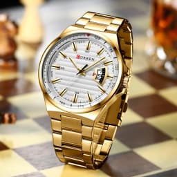 CURREN Man Brand Luxury Watch Stainless Steel Band Quartz Wristwatch Auto Date Clock Male with Box