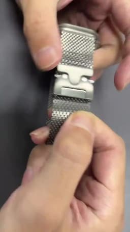 Titanium Band for Apple Watch Ultra 3 4 49mm 44 45 46mm 40 41 Series 12 10 Natural Milanese Loop IWatch Secure Parachute Buckle