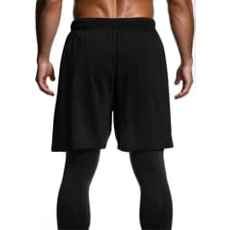 Men's 2 In1 Compression Sport Pants Quick Dry Training Athletic Pants Male Gym Fitness Jogging Running Workout Trousers