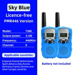 Itsok T388 Long Range Walkie Talkie for Kids FRS 22CH Free License Two Way Radio PMR 8CH Communicator