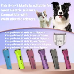 Adjustable 5-in-1 Professional Animal blade, compatible with WAHL Arco, Bravura, Chromado, Creativa, Figura,Motion Clippers