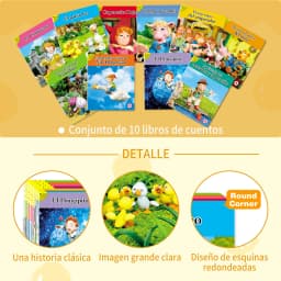 10 fairy tale books in Spanish, a set of Libros bedtime stories to read with colorful content for preschool learning