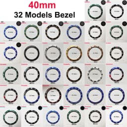 40mm * 31.7mm Ceramic Watch Tilt Bezel Insert Fit 42mm to 44mm Diving GMT Yacht Sea Dweller Watch Cases Watch Ring Accessories