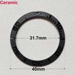 40mm * 31.7mm Ceramic Watch Tilt Bezel Insert Fit 42mm to 44mm Diving GMT Yacht Sea Dweller Watch Cases Watch Ring Accessories