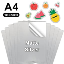 10 Sheets A4 Holographic Printable Vinyl Sticker Paper Waterproof Self-adhesive Rainbow Laser Inkjet Stickers For Inkjet Printer