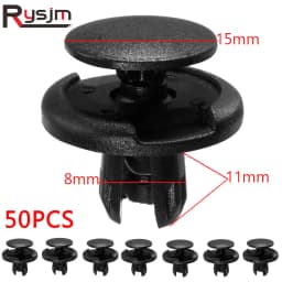 50Pcs 8mm Auto Plastic Bumper Fastener Rivet Retainer Push Type Engine Cover Fastener Fender Car Door Trim Panel Clip for Toyota