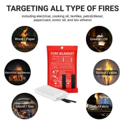 Portable Emergency Fire Blanket Retardant Fire Suppression Blanket Survival Shelter Safety Cover Fireproof Mat
