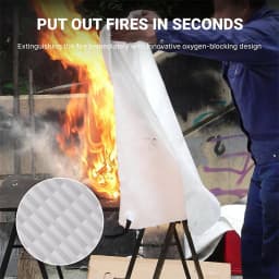 Portable Emergency Fire Blanket Retardant Fire Suppression Blanket Survival Shelter Safety Cover Fireproof Mat