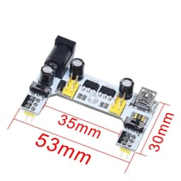 3.3V/5V MB102 Breadboard power module+ 400 points Solderless Prototype Bread board kit +65 Flexible jumper wires for arduino