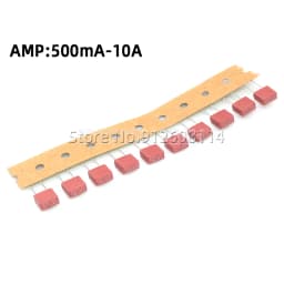 20Pcs 392 Square Fuse 0.5A 1A 2A 2.5A 3.15A 4A 5A 6.3A 8A 10A 250V Plastic Fuse T2A LCD TV Power Board Commonly Slow Blow Fuse