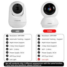 Fuers 5MP WiFi Camera Works With Tuya Smart Home Indoor Wireless IP Surveillance Camera AI Detect Security Baby Monitor