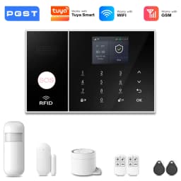 PGST WiFi 4G 2G GSM Home Alarm System Works with Tuya Smart Life Security Protection Alarm Security System Motion Door Sensor