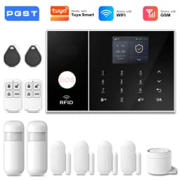 PGST WiFi 4G 2G GSM Home Alarm System Works with Tuya Smart Life Security Protection Alarm Security System Motion Door Sensor